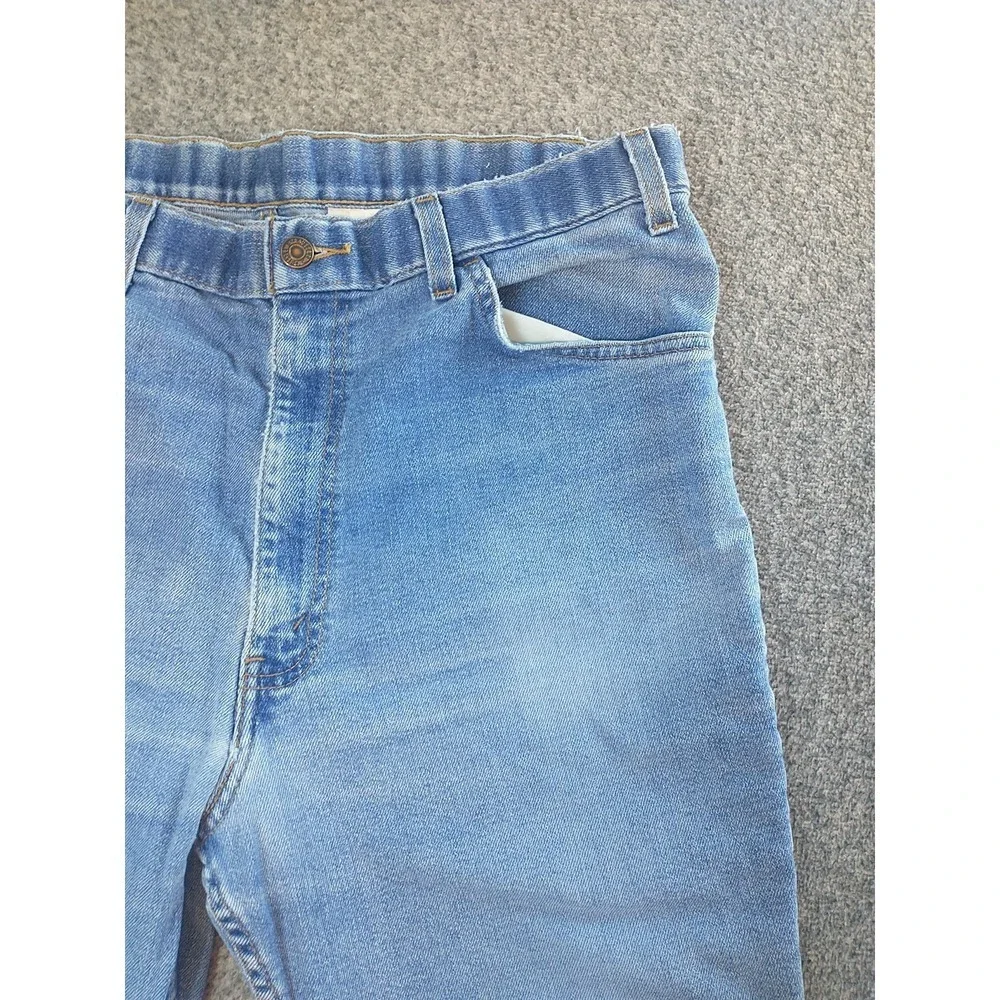 Levis Action Slacks Mens 36x31 Light Wash Blue Denim Straight Leg Jeans Vintage